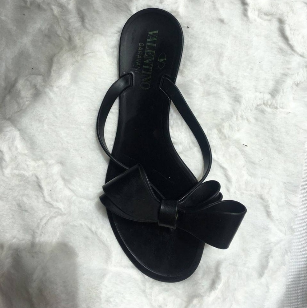Valentino Jelly Bow Flip Flops